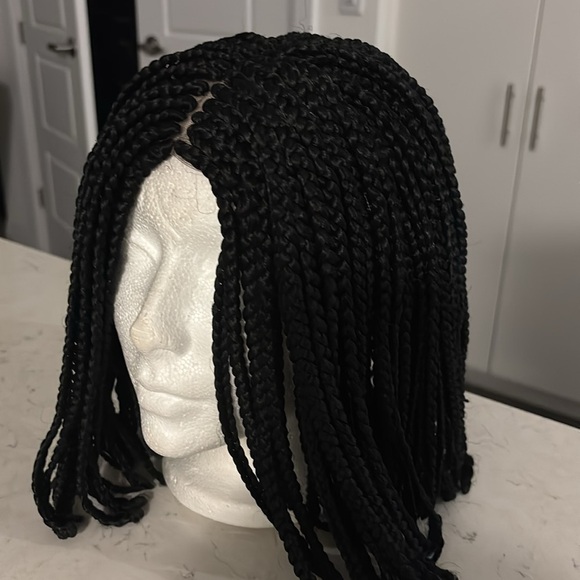 Natural color black Bob box braided wig color 1 - Picture 3 of 11